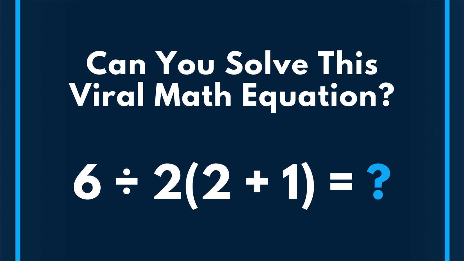 What is the Missing Number?