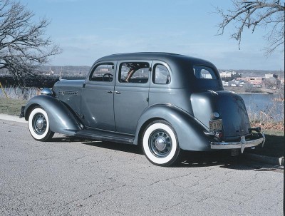 The 1936 Plymouth touring sedan trunks had a more integrated look.