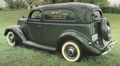 The year's lineup included the 1937 Ford delivery sedan.