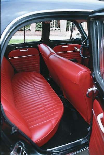 The rear half of the back windows of the 1964 Renault Dauphine slid forward for ventilation