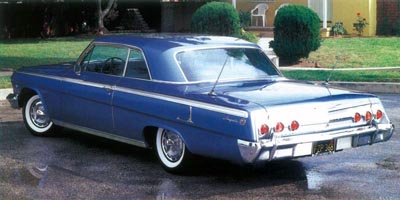 The 1962 Impala face-lift lent this two-door hardtop a squarer, more august appearance.