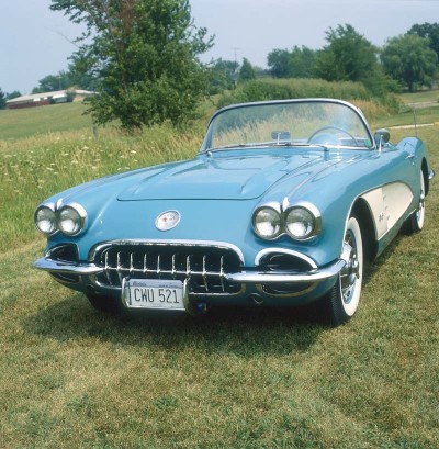 The 1959 Corvette changed little from the '58 model.