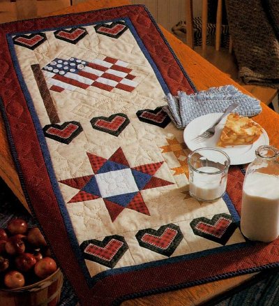 Americana Summer Quilted Table Runner