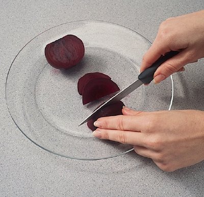 Beet being sliced