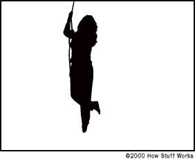 The matte of the actress's silhouette
