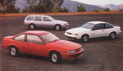 Three 1988 Chevrolet Cavalier models.