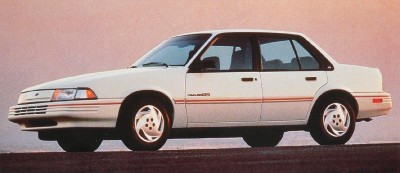 The 1992 Chevy Cavalier RS sedan, part of the 1992 Chevy Cavalier line. 