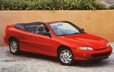 The 1996 Chevrolet Cavalier LS Convertible, part of the 1996 Chevy Cavalier line. 