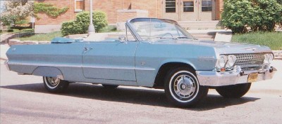 The Impala SS convertible was the most expensive full-size Chevrolet in 1963.