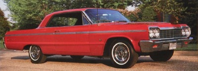 The 1964 Chevrolet Impala SS came only­ as a two-door hardtop or convertible.