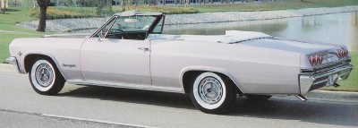 This 1965 Chevrolet Impala SS convertible is shown in the color Evening Orchid.