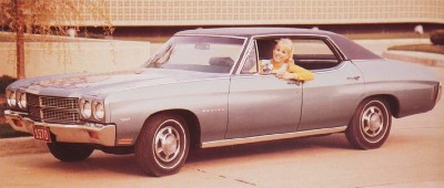 1970 Chevrolet Chevelle Malibu Sport Sedan, front view