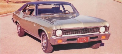 The 1972 Chevrolet Nova 2-door coupe, part of the 1972 Chevrolet Nova line.