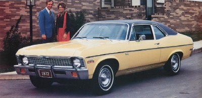 1972 Chevrolet Nova 2-door Coupe, part of the 1972 Chevrolet Nova line.