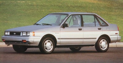 The 1987 Chevrolet Nova 4-door Sedan, part of the 1987 Chevrolet Nova line.