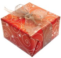 Expand your Christmas gift trivia chest: In the 1900s, gifts were wrapped in white tissue paper and red satin ribbon.