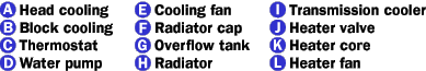 Click on "Start" to see the fluid flow through the engine as the engine warms up.
