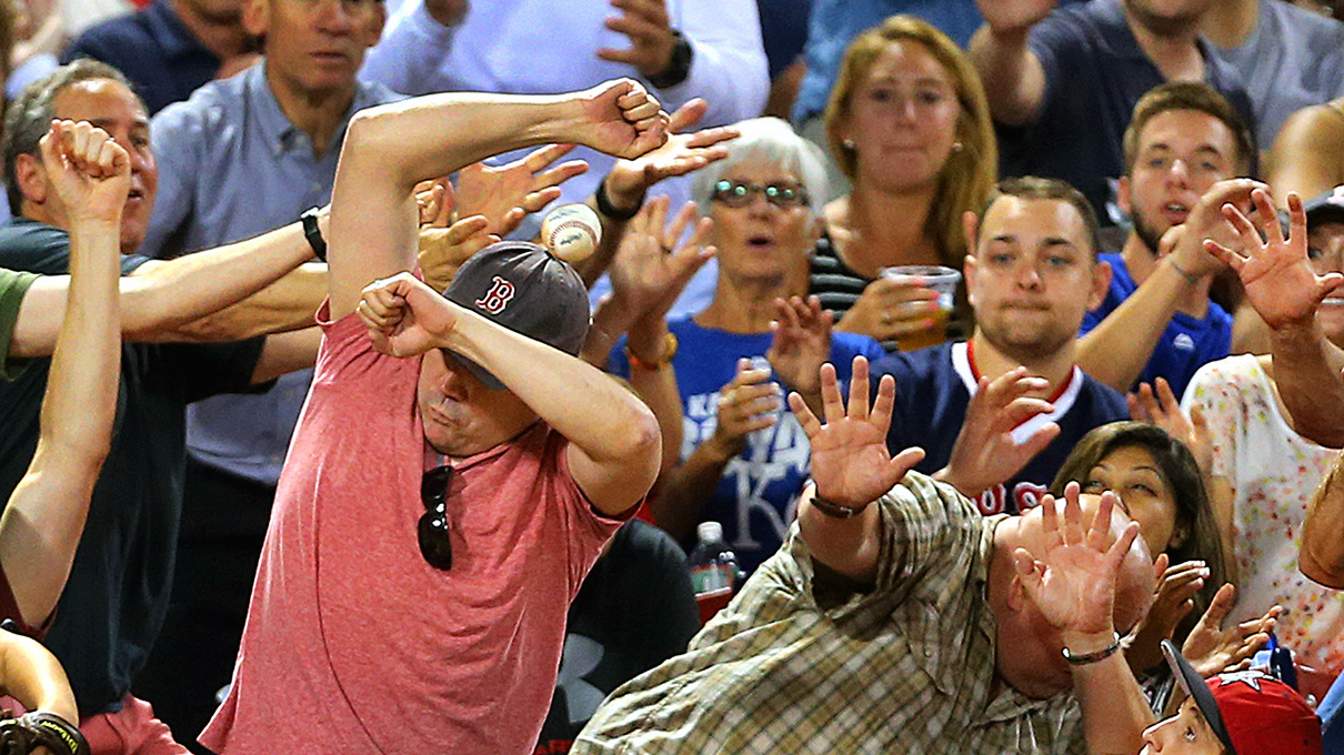 Fan hit, injured by foul ball at Fenway Park during Red Sox game