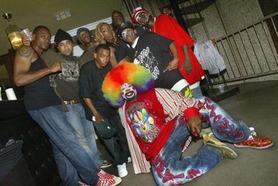 krump dancers and a clown