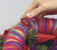 Use a chenille stem to hang the wreath.