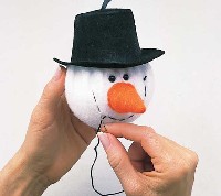 Jolly Holly Snowman Ornament