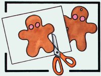 Cut out the pattern for the ornament.