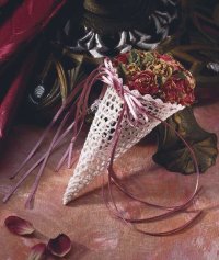 Cornucopia of Roses Christmas ornament.