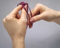 Tie ribbon in a knot.