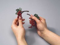 Glue the sprays together with the Cs facing each other.