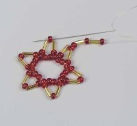 By the fourth round you have completed the star shape.