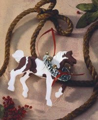 Here is a finished On the Trail ornament.