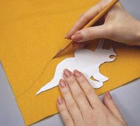 Trace out a general shape of the ornament.