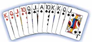 With your partner's Q you now can meld a Pinochle and a Flush for a score of 100 points.