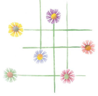 Overlapping stems make a unique floral plaid print.