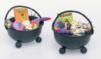 Give kids these cauldron goodie bags at a Halloween party.