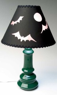 Create a Halloween-themed lampshade.