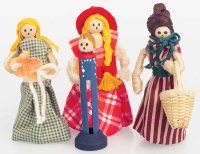 These old-fashioned yarn dolls are great Halloween crafts for a historical Halloween party.