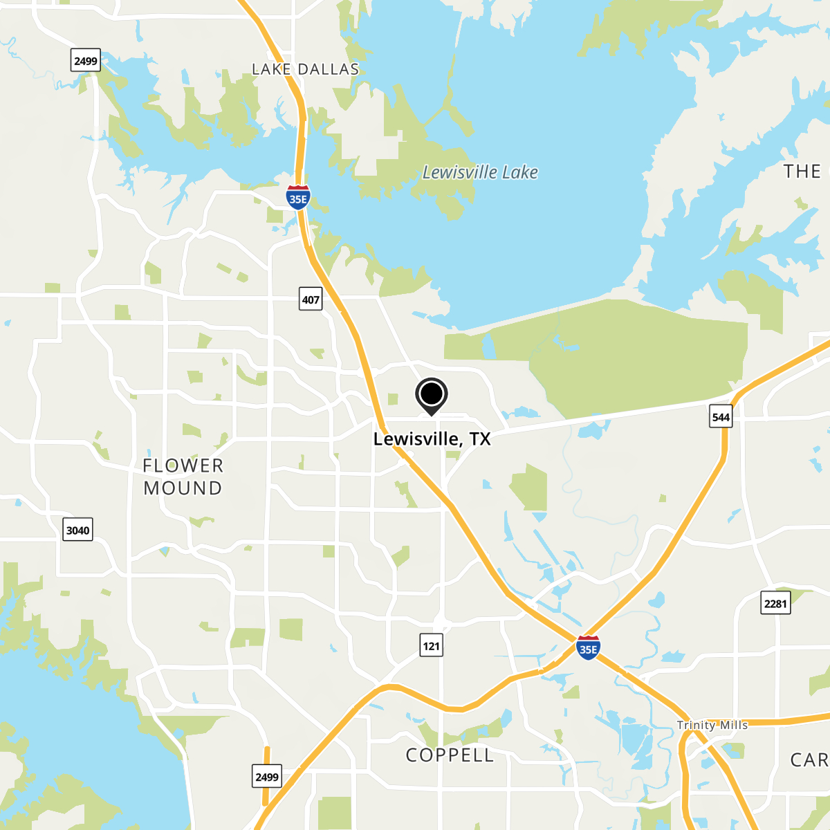 Lewisville, TX Map & Directions - MapQuest