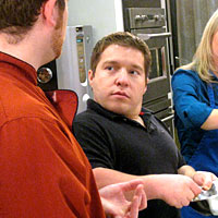 Bill and Jen from TLC's 'The Little Couple' learned to prepare Blender Hollandaise Sauce at Well Done Cooking Class in Houston, Texas. Bill and Jen from TLC's 'The Little Couple' learned to prepare Blender Hollandaise Sauce at Well Done Cooking Class in Houston, Texas.