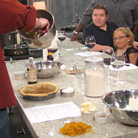 Bill and Jen from TLC's 'The Little Couple' learned to prepare Pumpkin Pie at Well Done Cooking Class in Houston, Texas. Bill and Jen from TLC's 'The Little Couple' learned to prepare Pumpkin Pie at Well Done Cooking Class in Houston, Texas.