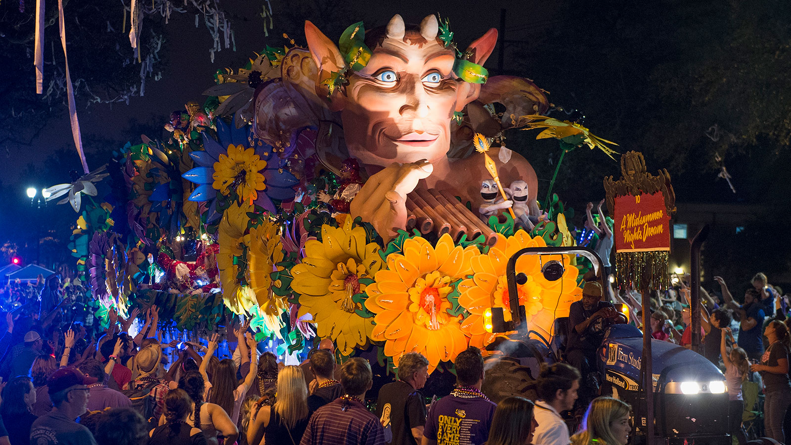 Long Beads are the prize of every parade goer at Mardi Gras.