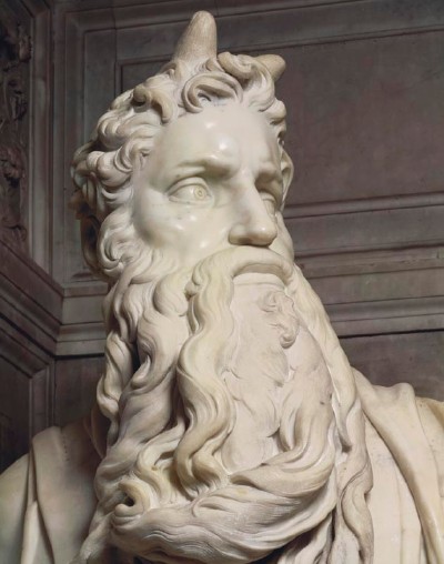 Michelangelo's Moses, Detail Head