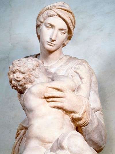 Detail of Michelangelo's Medici Madonna