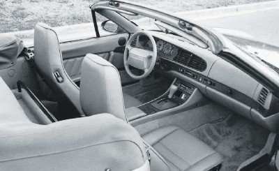 The Porsche 968 cabrio was effectively a two-seater -- the back seat was replaced with a carpeted parcel shelf.