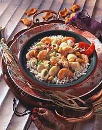 Scallops, Shrimp and Squid with Basil and Chilies Scallops, Shrimp and Squid with Basil and Chilies