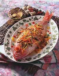 Broiled Snapper with Fresh Ginger Sauce Broiled Snapper with Fresh Ginger Sauce