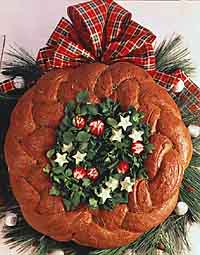 Whole Wheat Herbed Bread Wreath Whole Wheat Herbed Bread Wreath