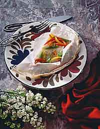 Orange Roughy in Parchment Hearts Orange Roughy in Parchment Hearts