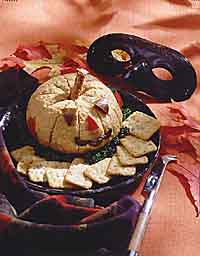 Jack-O'-Lantern Cheese Ball Jack-O'-Lantern Cheese Ball