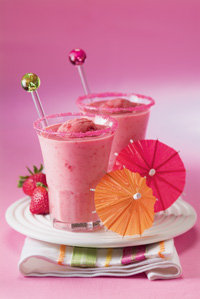Sparkling Strawberry Floats Sparkling Strawberry Floats